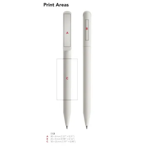 Stylo Bille Publicitaire DS3 Polished - Rouge Brillant Premium