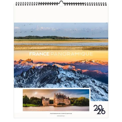 LA FRANCE PANORAMIQUE 2026 - SMALL 330 x 400 mm - MARQUAGE 1 COULEUR