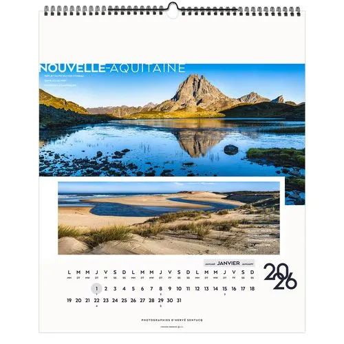 LA FRANCE PANORAMIQUE 2026 - SMALL 330 x 400 mm - MARQUAGE 1 COULEUR