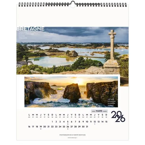 LA FRANCE PANORAMIQUE 2026 - SMALL 330 x 400 mm - MARQUAGE 1 COULEUR