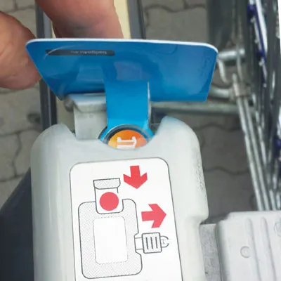 Jeton de caddie format carte de crédit