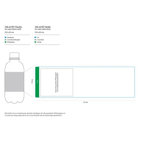 Eau vitaminée Citron-Cactus, 330 ml
