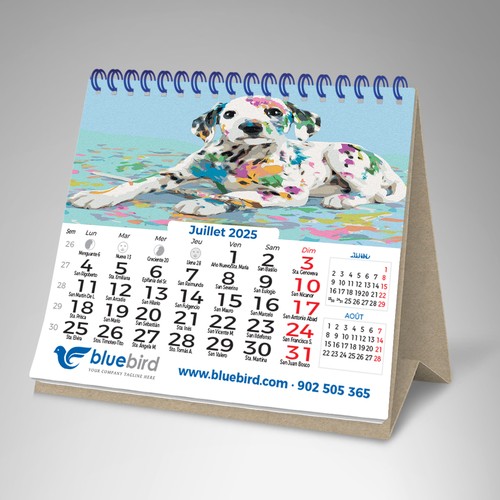 Calendrier Mural 3 Mois Vue Internationale Personnalisable
