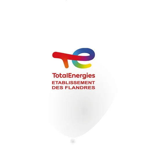 Ballons publicitaires diamètre 30/34cm imprimés sur 1 face en 4 couleurs, par sérigraphie