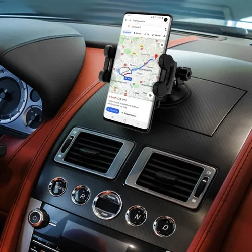 SUPPORT VOITURE 3 EN 1 NOIR - POUR SMARTPHONE 6.9"
