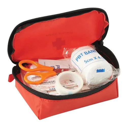 Kit de premiers secours 20 pièces personnalisable - Sac nylon compact