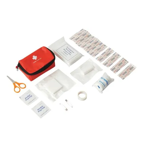 Kit de premiers secours 20 pièces personnalisable - Sac nylon compact