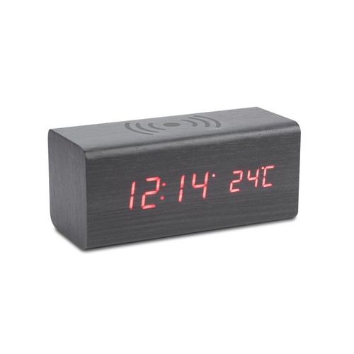 Organiseur de Bureau avec Horloge Personnalisable Bois et Métal