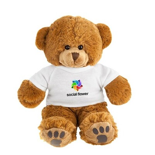 Ours en Peluche Personnalisable avec T-shirt Sérigraphié - 20 cm