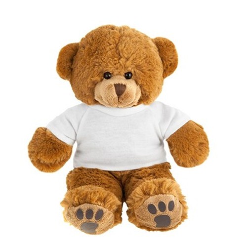 Ours en Peluche Personnalisable avec T-shirt Sérigraphié - 20 cm