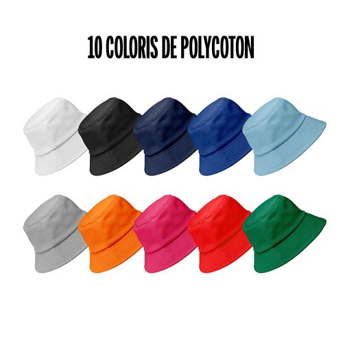 Bob personnalisé sérigraphie avec doublure coton - Fabrication européenne