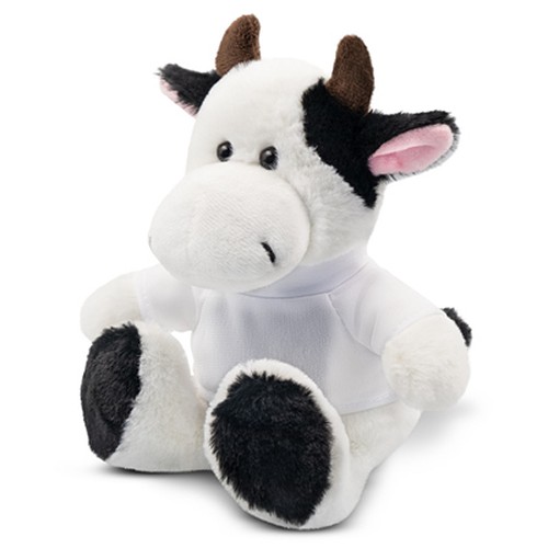 Peluche Vache Personnalisable avec T-shirt Sérigraphié - Nancie