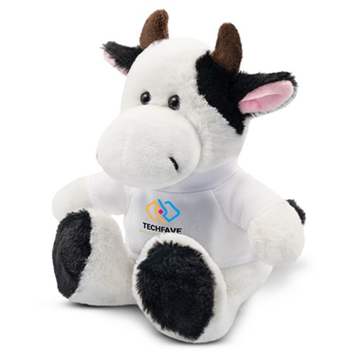 Peluche Vache Personnalisable avec T-shirt Sérigraphié - Nancie
