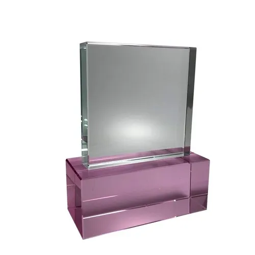 Trophée en Verre Blanc Personnalisable - 4 Tailles Disponibles