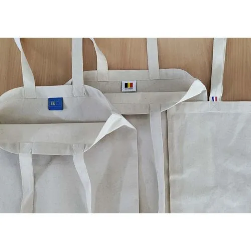 Sac Fourre-Tout Coton Teint Personnalisable - Format Shopping