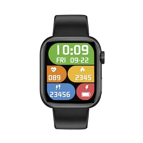 Montre Connectée Personnalisable - Bluetooth 5.3 - IP67 - Noire