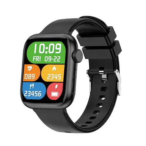 Montre Connectée Personnalisable - Bluetooth 5.3 - IP67 - Noire