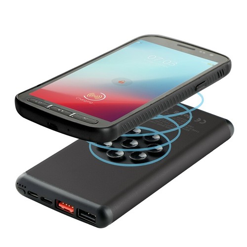 Power Bank Sans Fil 10000 mAh avec Ventouses - Chargeur Induction 10W