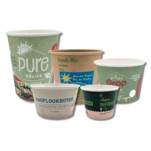 Emballage alimentaire kraft 400 ml - Impression quadri personnalisée