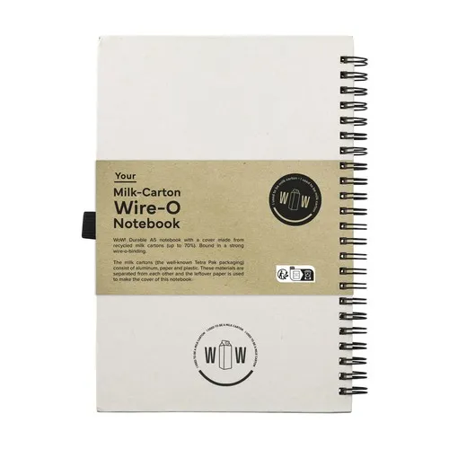 Milk-Carton Wire-O Notebook A5 bloc-notes