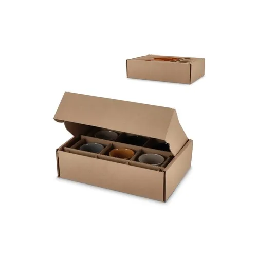 Boîte cadeau personnalisable pour 4 mugs - Packaging premium FSC