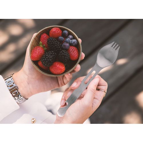 Spork 2-en-1 Acier Inoxydable - Couverts Nomades Personnalisables