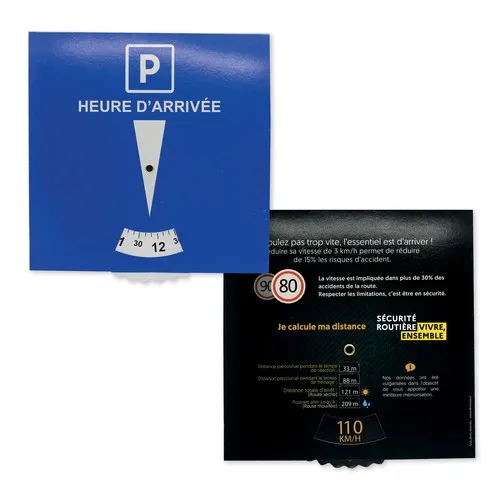 Disque de stationnement prévention alcool personnalisé #JeRentreSafe