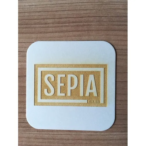 Sous-bocks Écologiques en Carton avec Gravure Laser Personnalisée