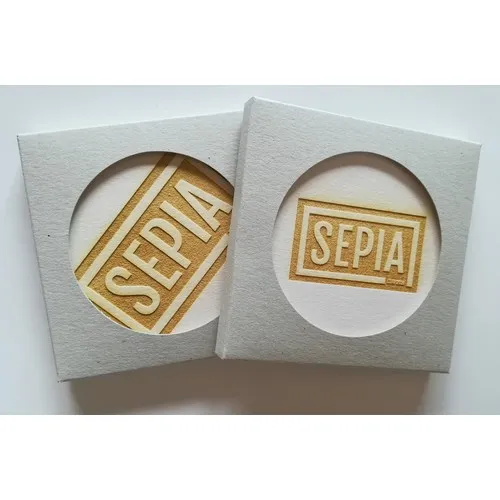 Sous-bocks Écologiques en Carton avec Gravure Laser Personnalisée