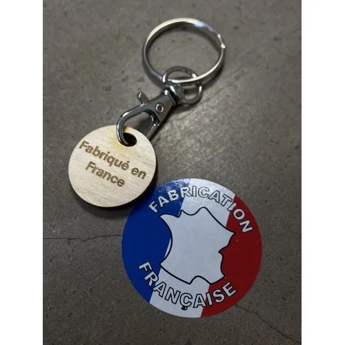 Jeton de caddie en bois personnalisé - Fabrication française solidaire