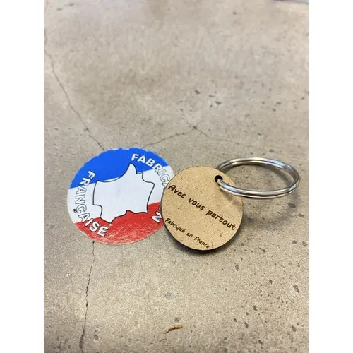Jeton de caddie en bois personnalisé - Fabrication française solidaire