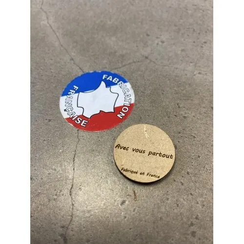 Jeton de caddie en bois personnalisé - Fabrication française solidaire