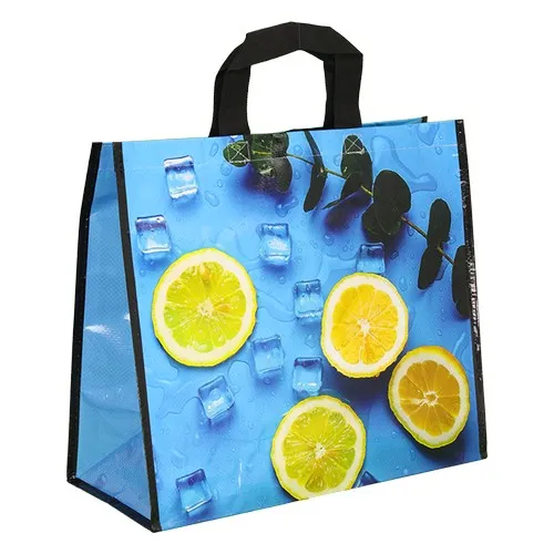 Sac Shopping Polypropylène Tissé Citron Personnalisable