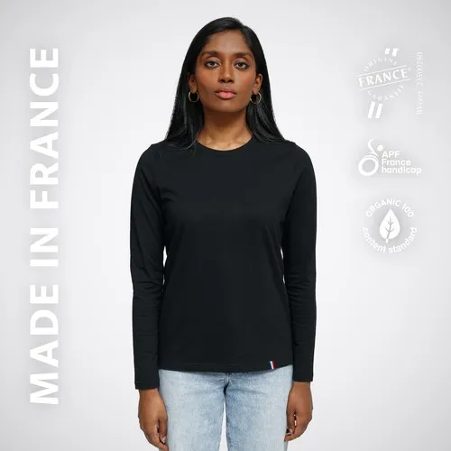 T-Shirt Manches Longues Femme Bio Personnalisable - Coton Certifié