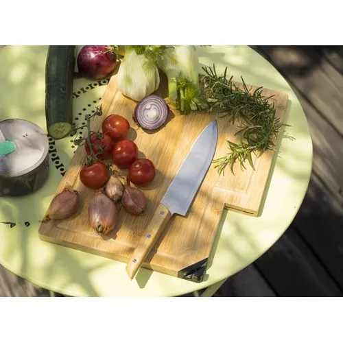 Planche à découper en bambou aiguiseur 'Takeita', couteau chef 'Alta'