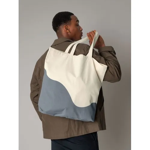 Organic Cotton Wave Print Maxi Tote