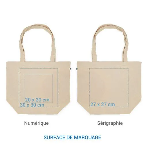 Cabas coton LOUISE 250 BIO - Bleu Marine