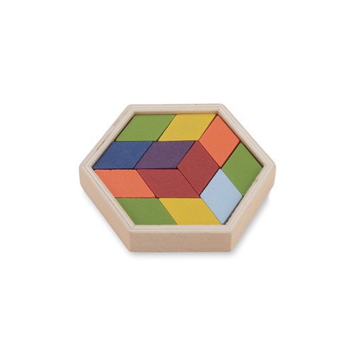 Puzzle Cube en Bois Personnalisé avec Pochette Coton