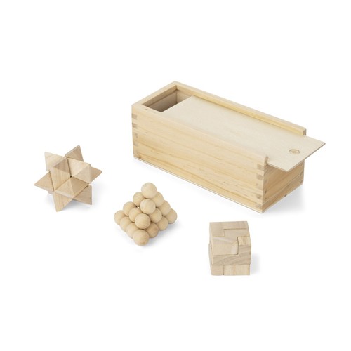 Puzzle Cube en Bois Personnalisé avec Pochette Coton