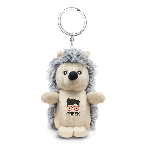 Porte-clés Peluche Hérisson Personnalisable | Hakim 10 cm
