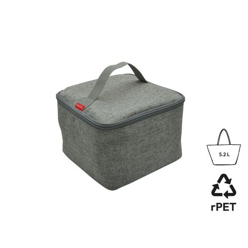 Sac isotherme bento personnalisable RPET gris chiné 5,2L