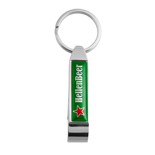 Porte-clés décapsuleur en zamac personnalisable - Finition premium