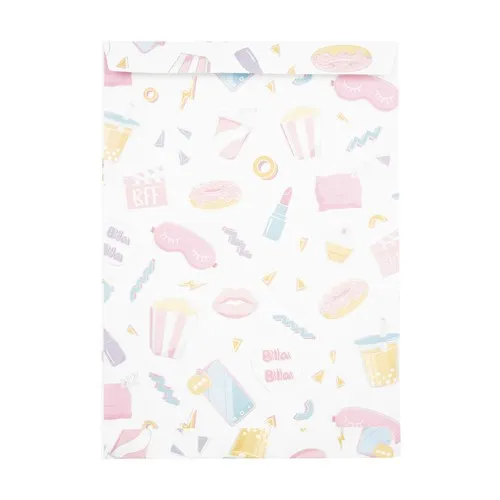 Pochettes Cadeaux Pyjama Party Irisées 15x21cm - Lot de 8