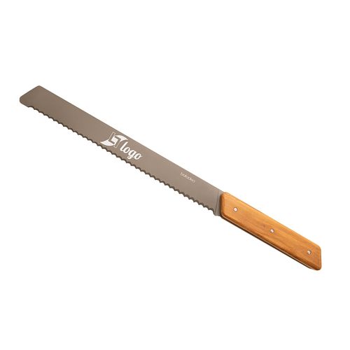 Couteau à Pain Personnalisable en Olivier - Cadeau d'Entreprise Premium