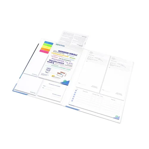 Ensemble complet de blocs-notes dans une couverture rigide