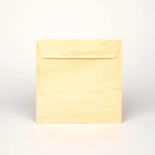 Enveloppe en bois carrée vierge