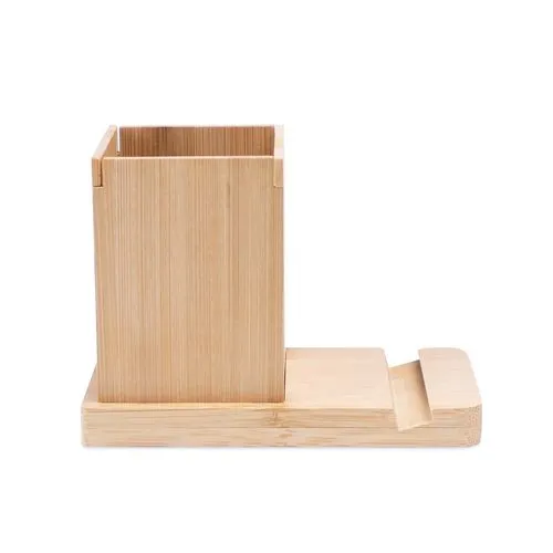 ERWIN. Set de bureau avec support pour téléphone portable et gobelet