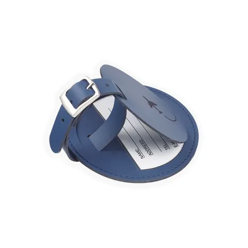 Etiquette de bagage ronde