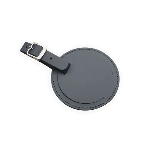 Etiquette de bagage ronde