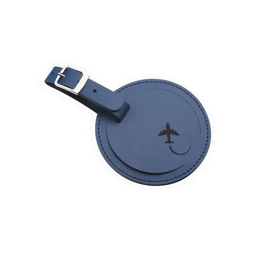 Etiquette de bagage ronde